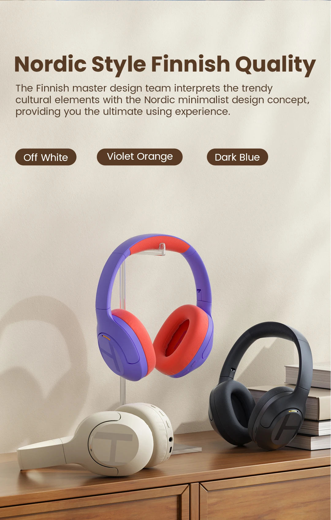 HAYLOU S35 ANC Wireless Bluetooth Headphones 42dB ANC ENC/Over-ear Headphone Noise Cancellation 60H Playtime Earphones