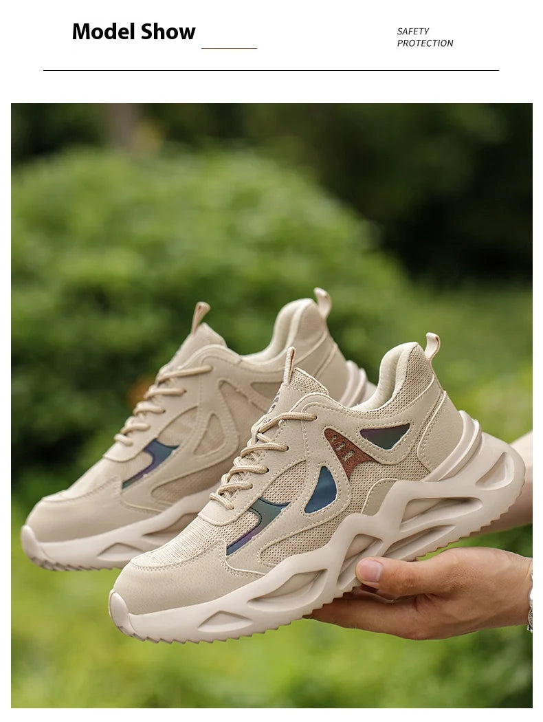 Soft Anti smashing Anti-Puncture Protective Safety Shoes For Men/Work Shoes Lightweight Breathable Work Safety Sneakers