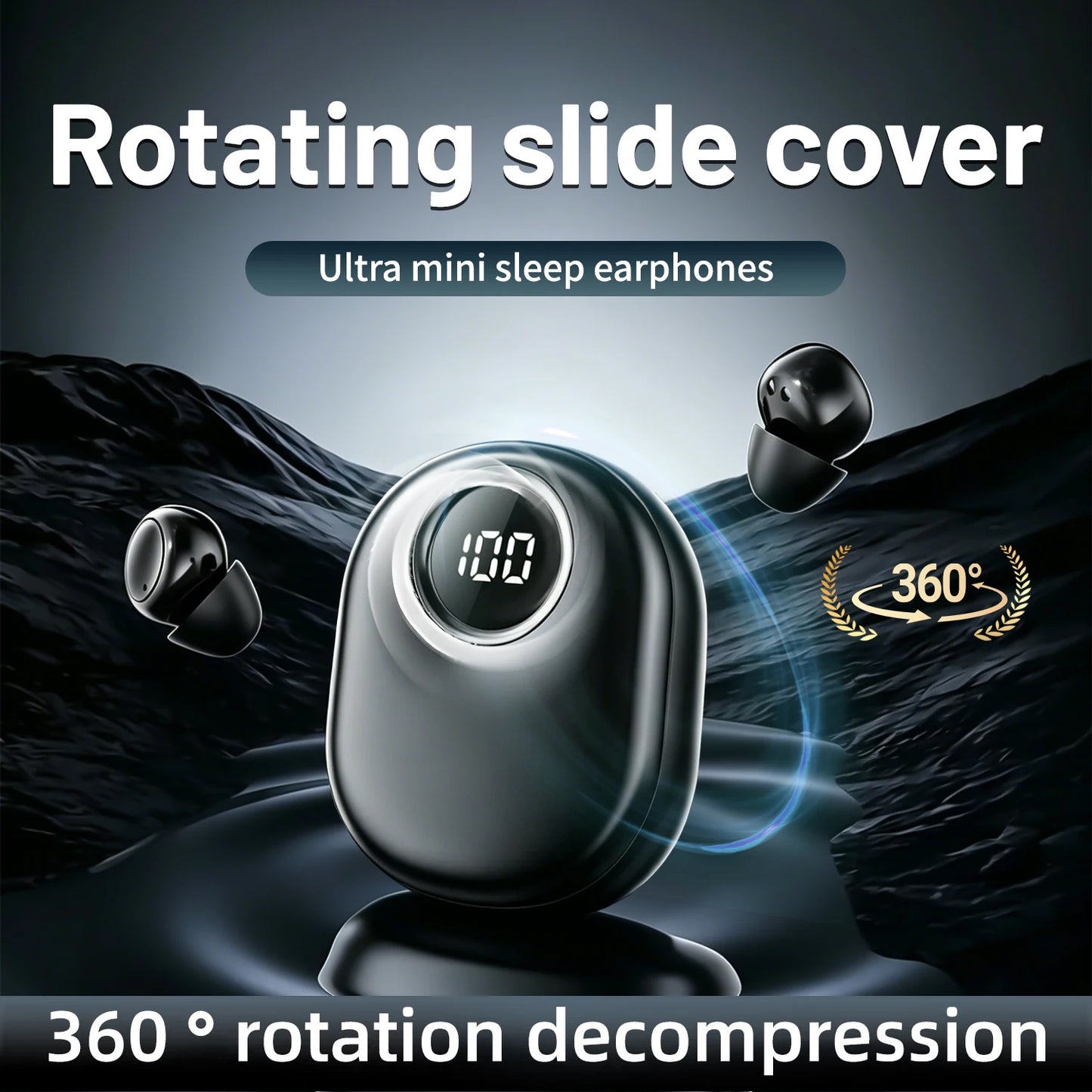 SK55 Bluetooth Wireless Earbuds Sleep Earphones/Bluetooth 6.0, Noise-Canceling Earphones Improves Sleep Quality