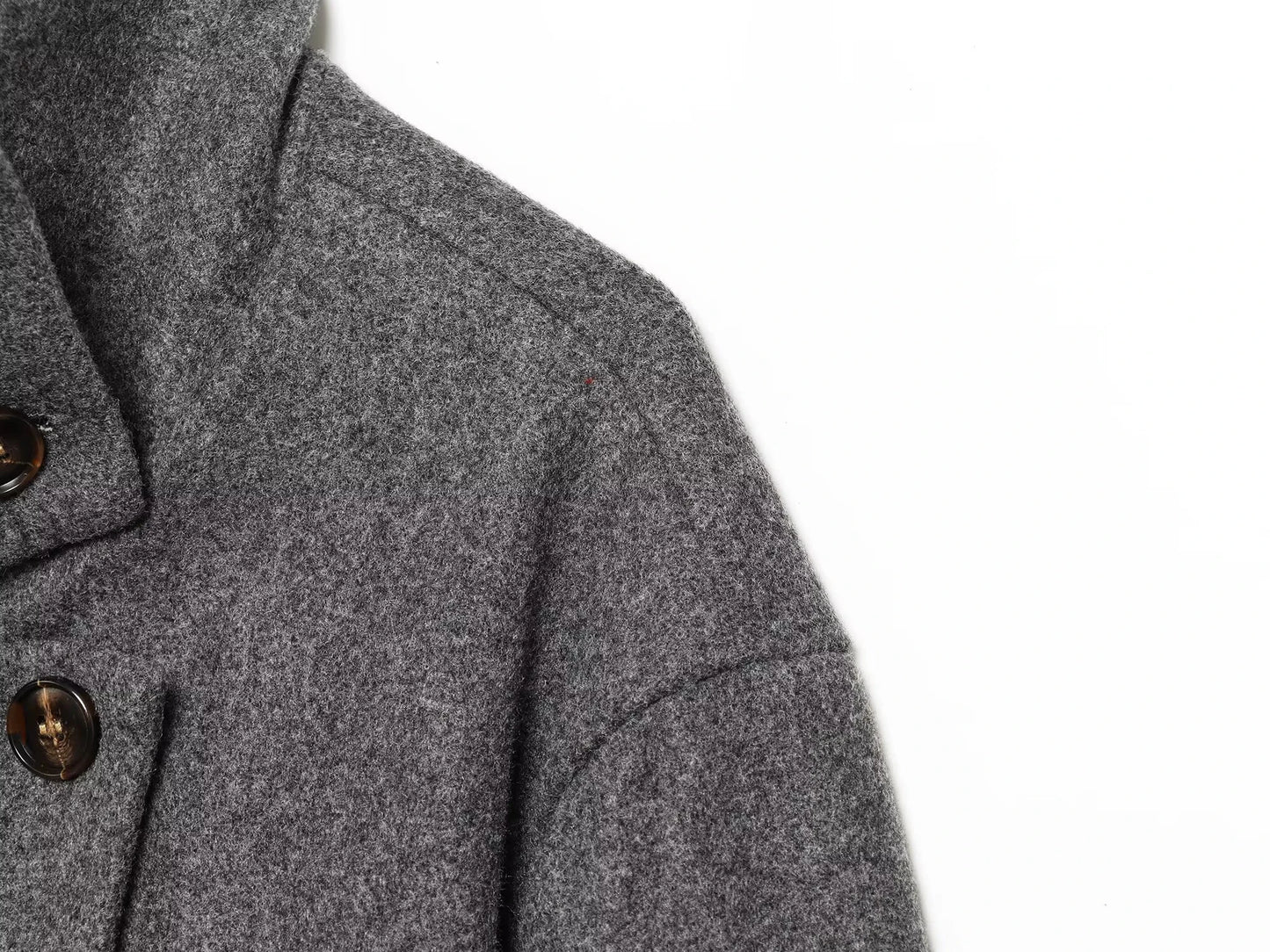 European and American Winter New Women's Loose and Casual Style/Simple Long Sleeve Buckle Stand up Collar Coat