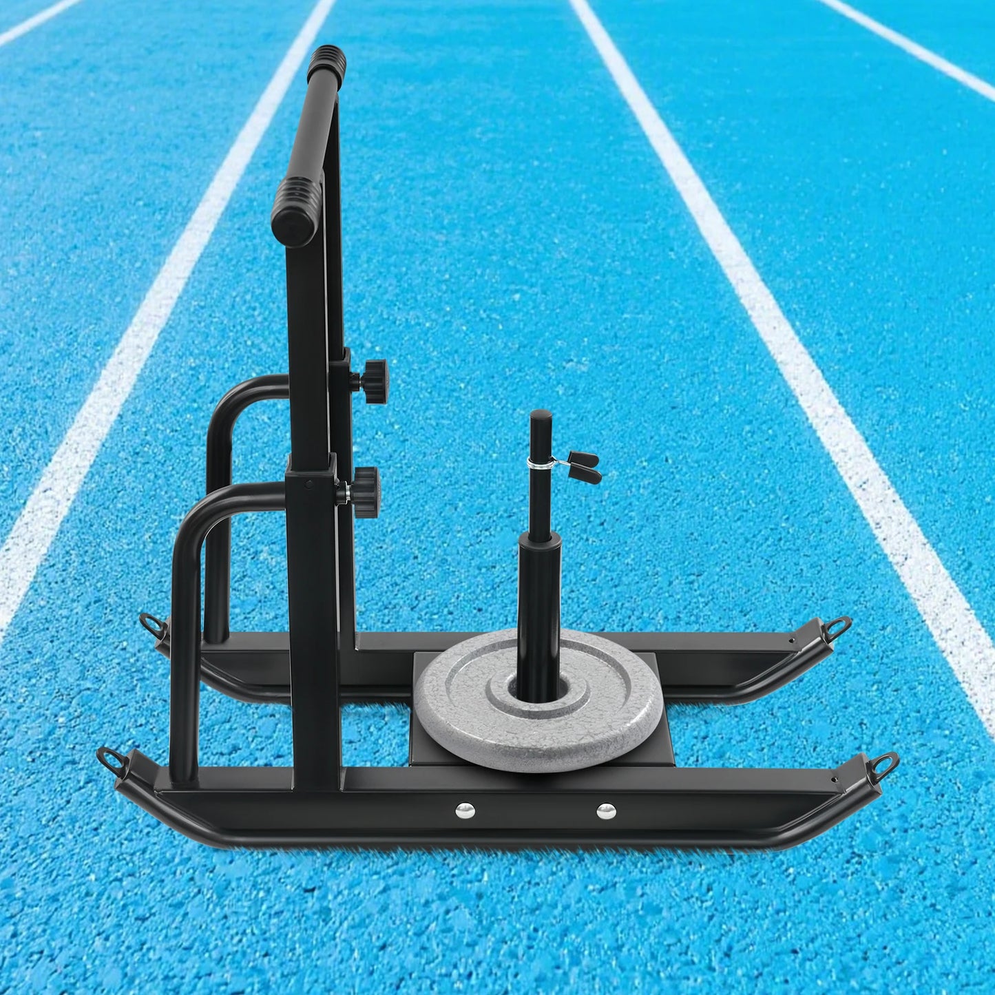 Fitness Sled Weight Sled for Training, 5-Level Height Adjustable/Weighted Sled 440lbs Capacity for Strength/Speed/Football Train