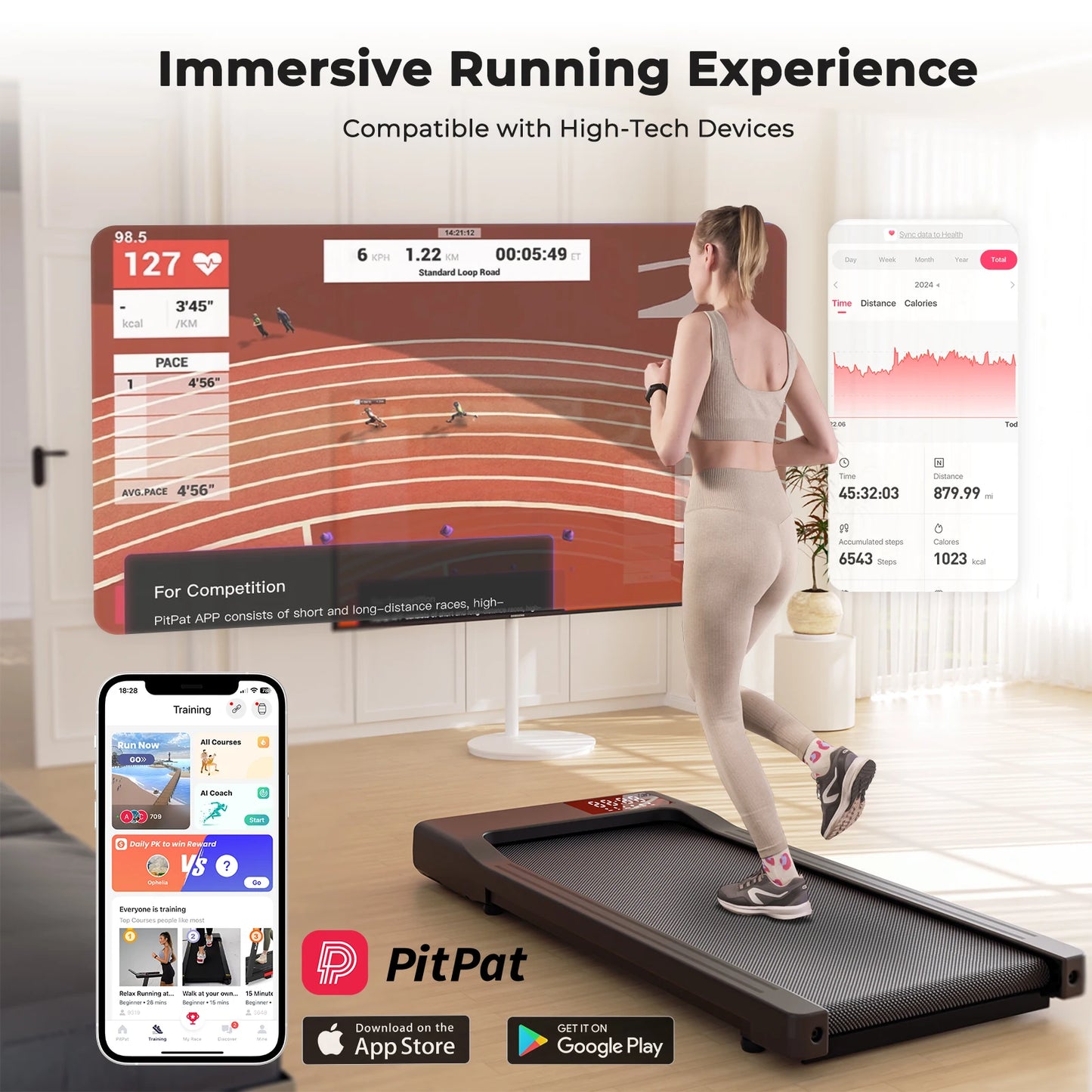 Hot Sale Treadmill 2in1 Treadmills for Home/Office Remote Control/LCD Display Adjustable Speed Walking Pad Exercise Machine