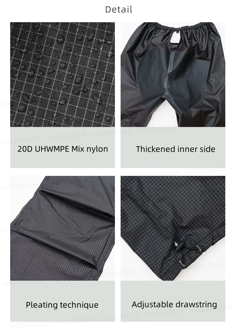 3F UL GEAR QingSuo Spilt Rain Poncho Outdoor Ultralight/Sleeve Rain Coats 15D Nylon Waterproof Hiking Cycling Jacket