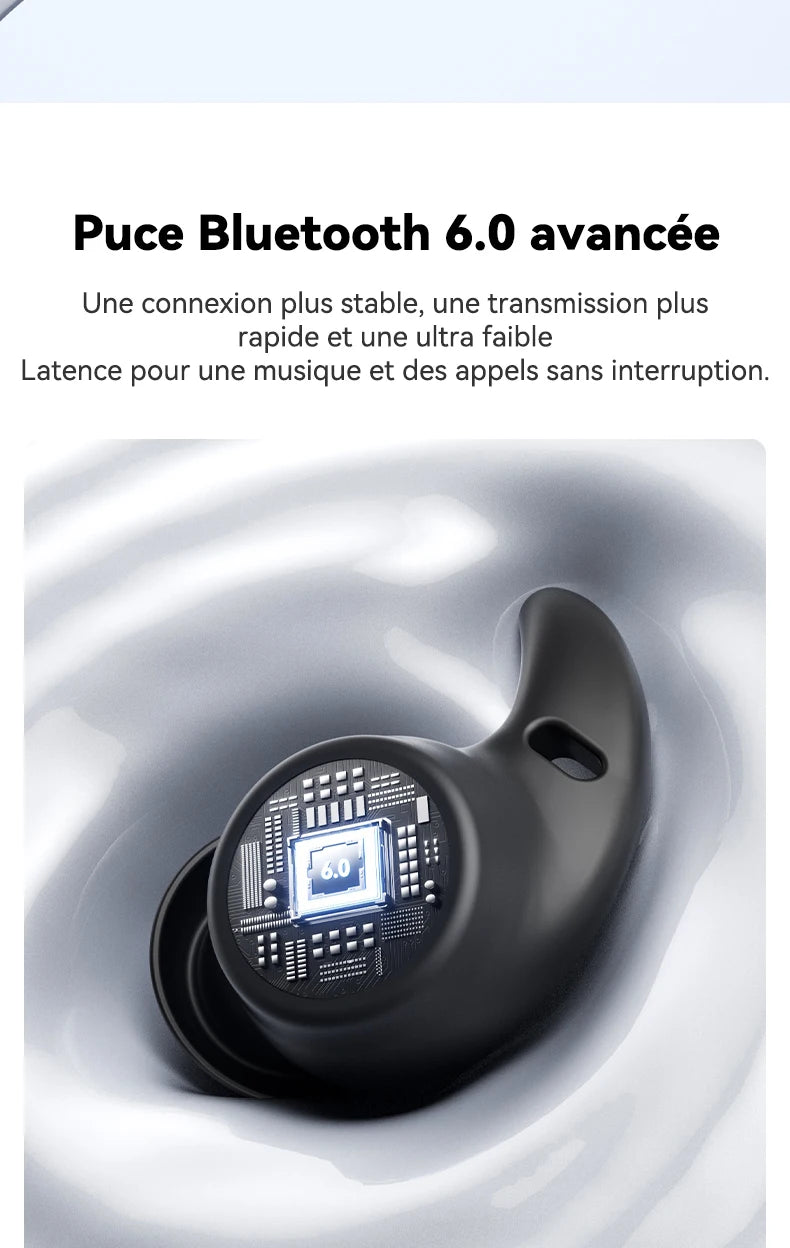 HTC NE76 OWS wireless earbuds with intelligent AI translation/50-hour battery life, low latency for music, the desk, sleep, and sport