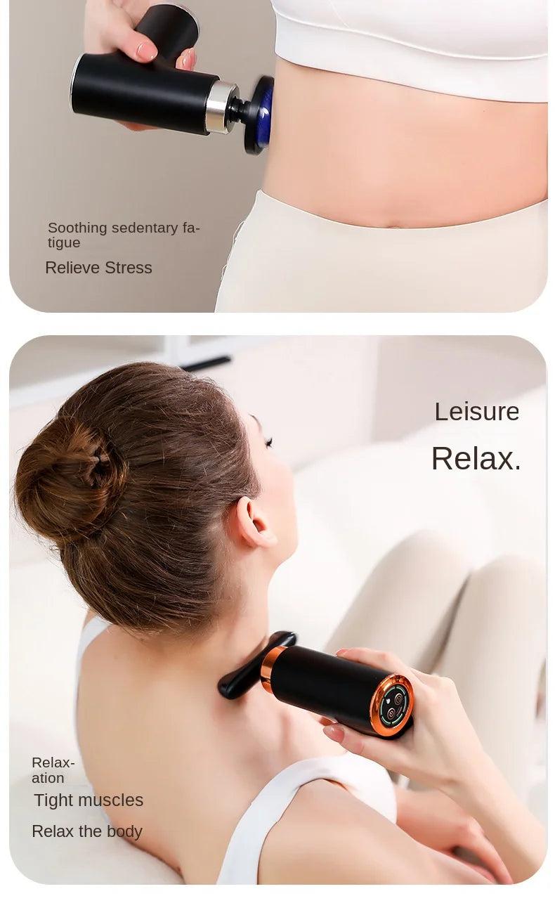 New Electric Powerful Percussive Mini Hot and Cold Massage Gun/Muscle Relaxation Home Portable Gym Use Fascial Massager Gun