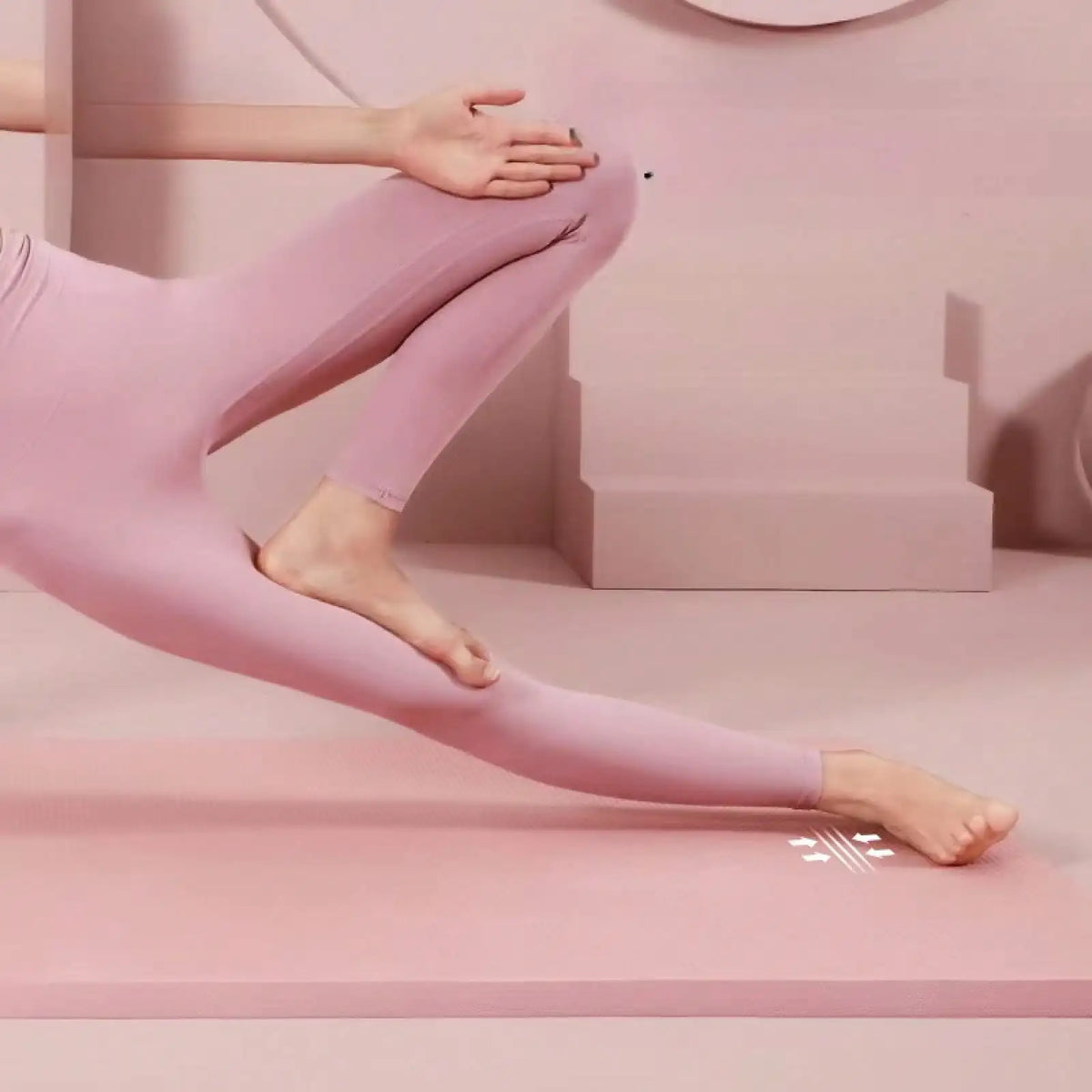 Local Delivery-Pink Yoga Mat Set (185CM*61CM) Fitness/Exercise Mat For Yoga Pilates Workout