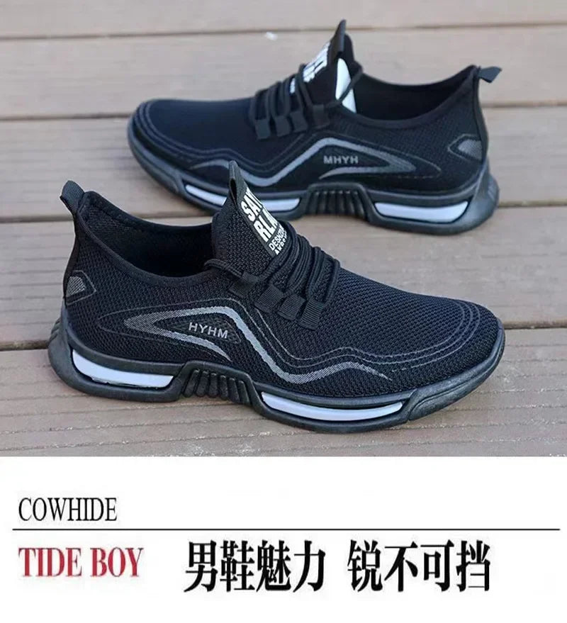 Men Shoes Slip on Fashion Sneakers Male Sport Running Shoes/Breathable Gym Training Walking Tennis Shoes Non Slip Workout Flats