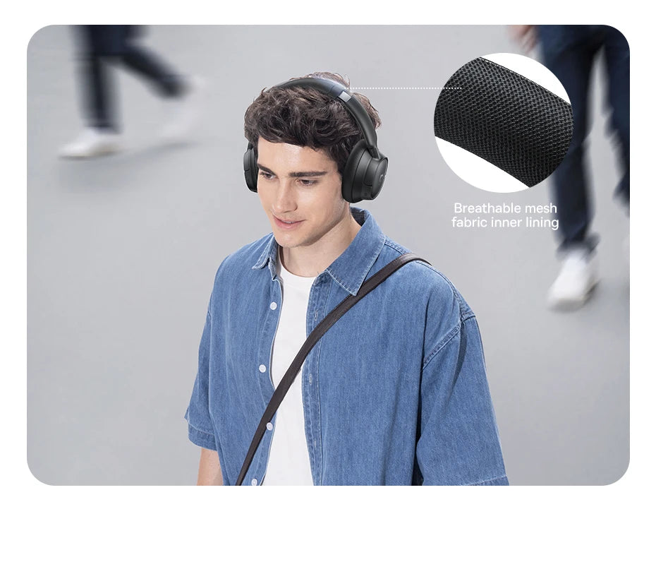Baseus ANC Wireless Headphones 98% Adaptive/Hybrid Noise Cancelling Headsets Hi-Res LDAC Headphone Bluetooth 6.0