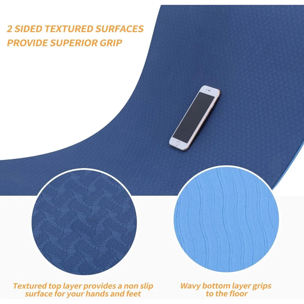 Yoga Starter Kit - 11-Piece Set with Yoga Blocks/Strap Ball, Mat, Carrying Strap, Net Bag, Cooling Towel
