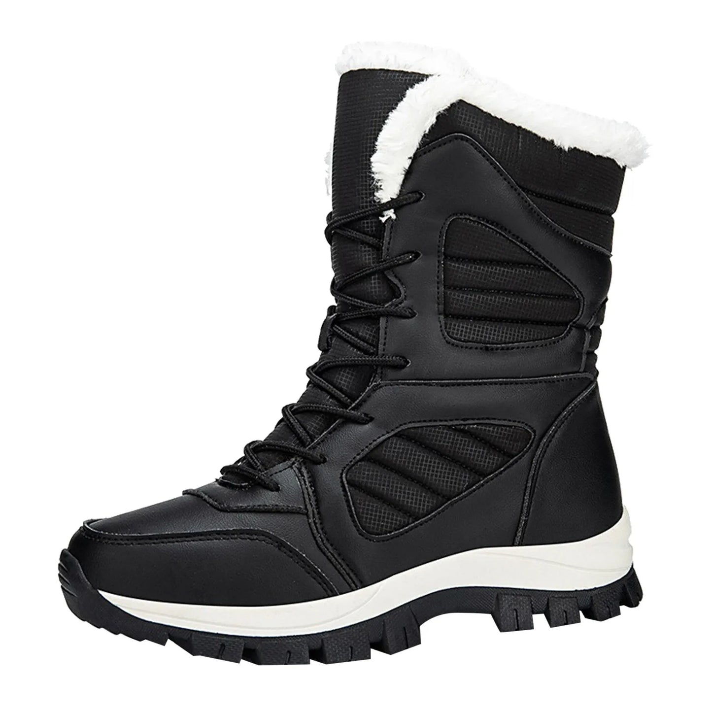 Women's Winter Snow Boots Plaid Women's Snow Boot Lace Up/Warm Shoes Outdoor Water Proof Winter Boots For Women