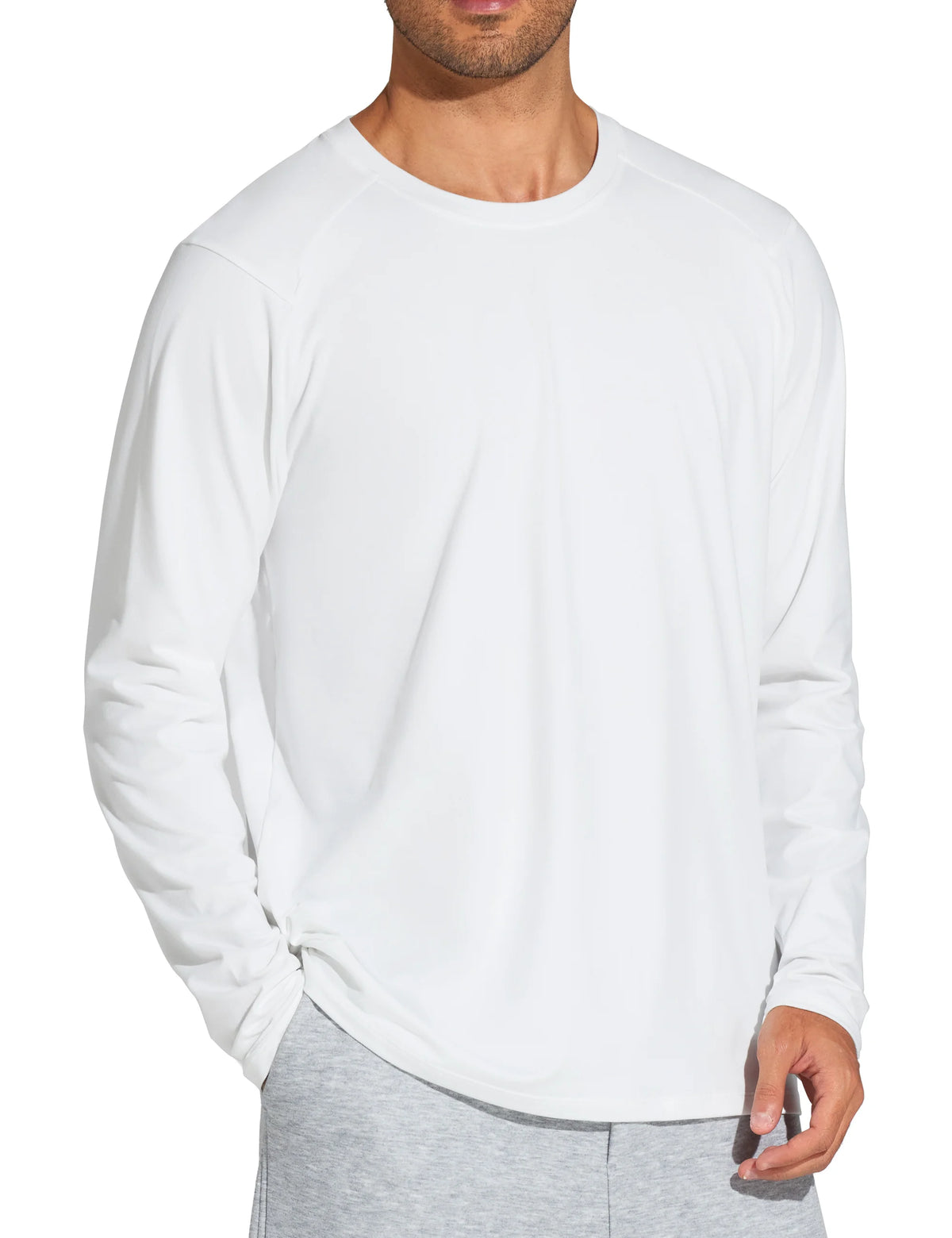 THE GYM PEOPLE Men's Long Sleeve Soft Workout Shirts UPF 50+/Lightweight Athletic Pullover Tops for Hiking Running Shirts