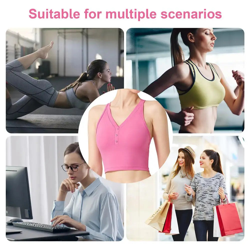 Sports Bras For Women Casual Bralette V Neck Padded/Washed Comfy Seamless Sexy Suspenders Bras Daily Wear