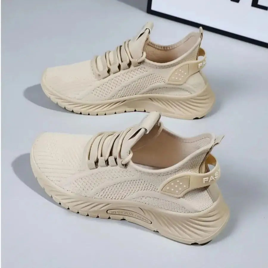 Women's Mesh Knit Running Shoes/Comfortable Non-Slip Slip-On Casual Athletic Sneakers