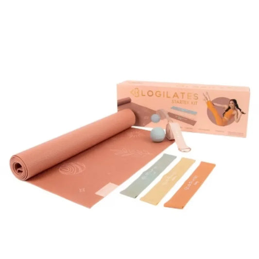 Starter Fit Kit: Yoga Mat, Strap & Exercise Band/for Core Muscles yoga strap yoga accessories