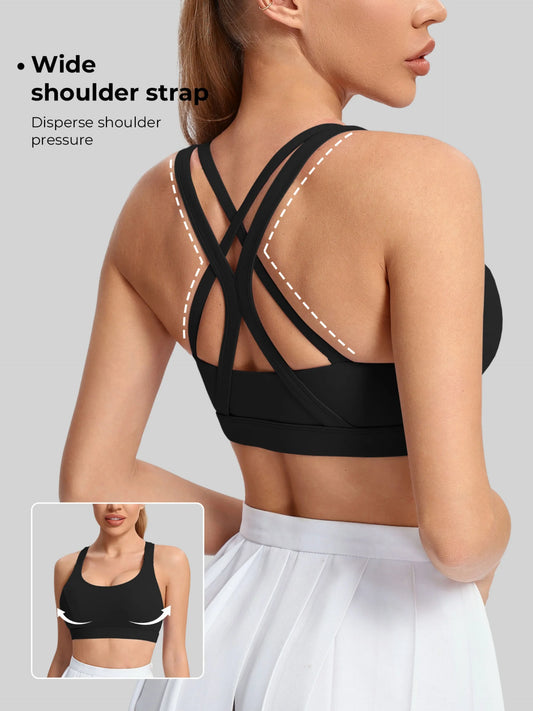 Ladies' yoga sports bra back style thin/shoulder strap sports vest breathable nylon blended material