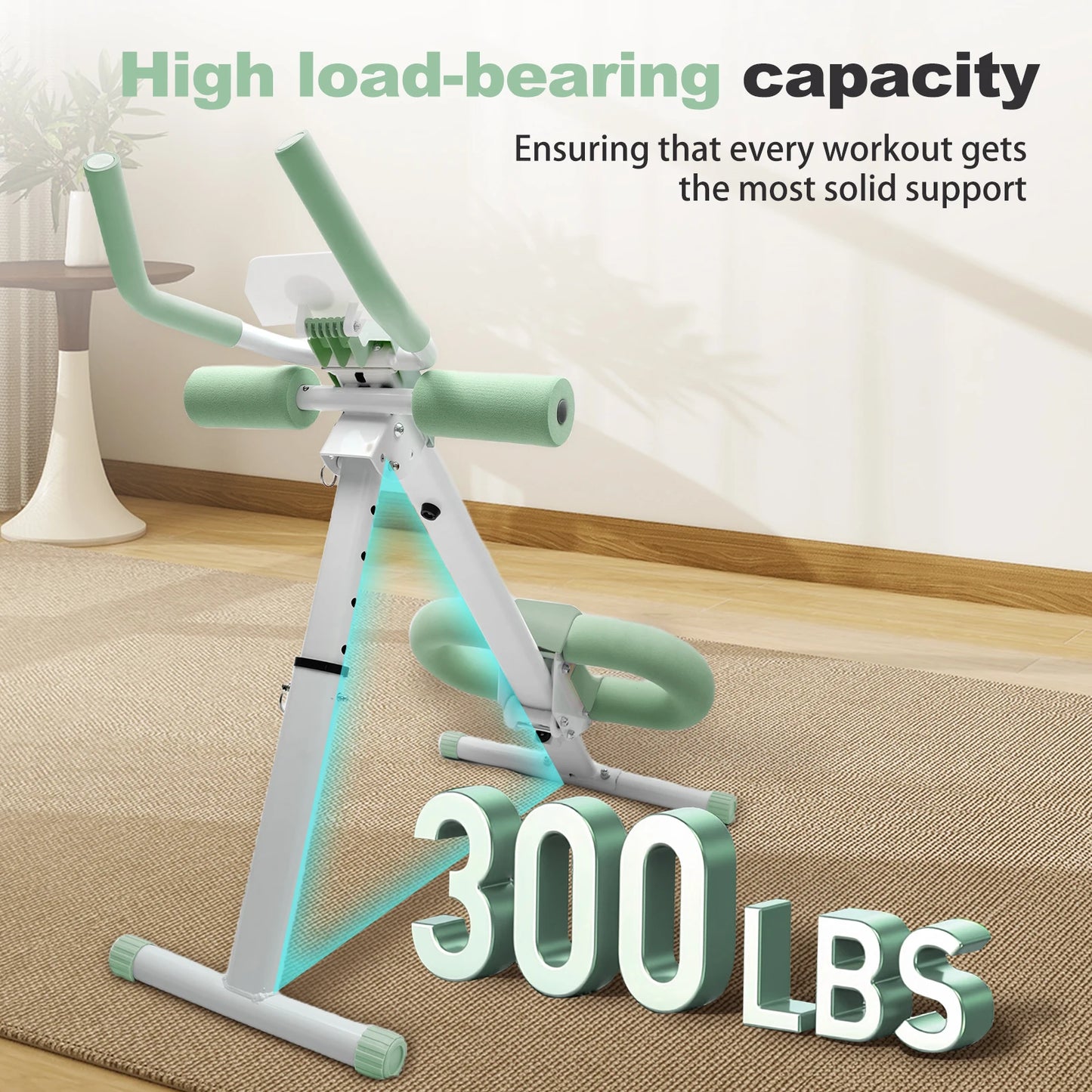 Ab Workout Machine Abdominal Adjustable Folding Crunch/Trainer Core Machine Full Body  Equipment for Home Gym