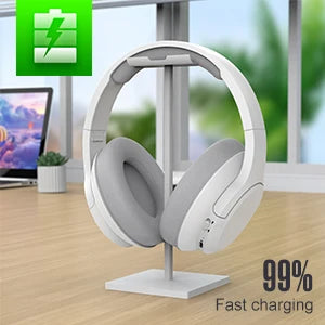 Bluetooth Wireless Over-Ear Headphones with 48H Playtime/and with Microphone, HiFi Stereo Foldable Lightweight Headphones