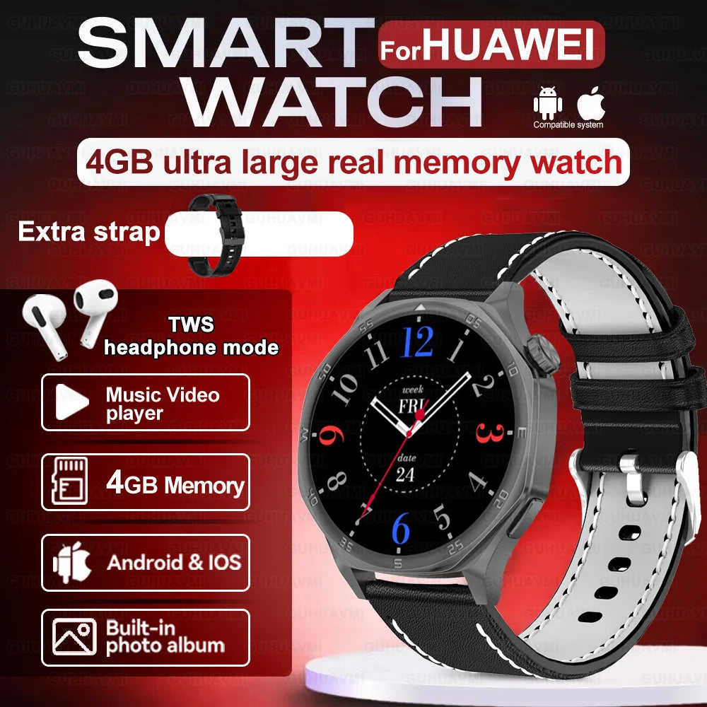 New for Huawei GT5 PRO Smartwatch 4GB Memory GPS Sport Video player/Bluetooth call Electronic album smartwatch for IOS