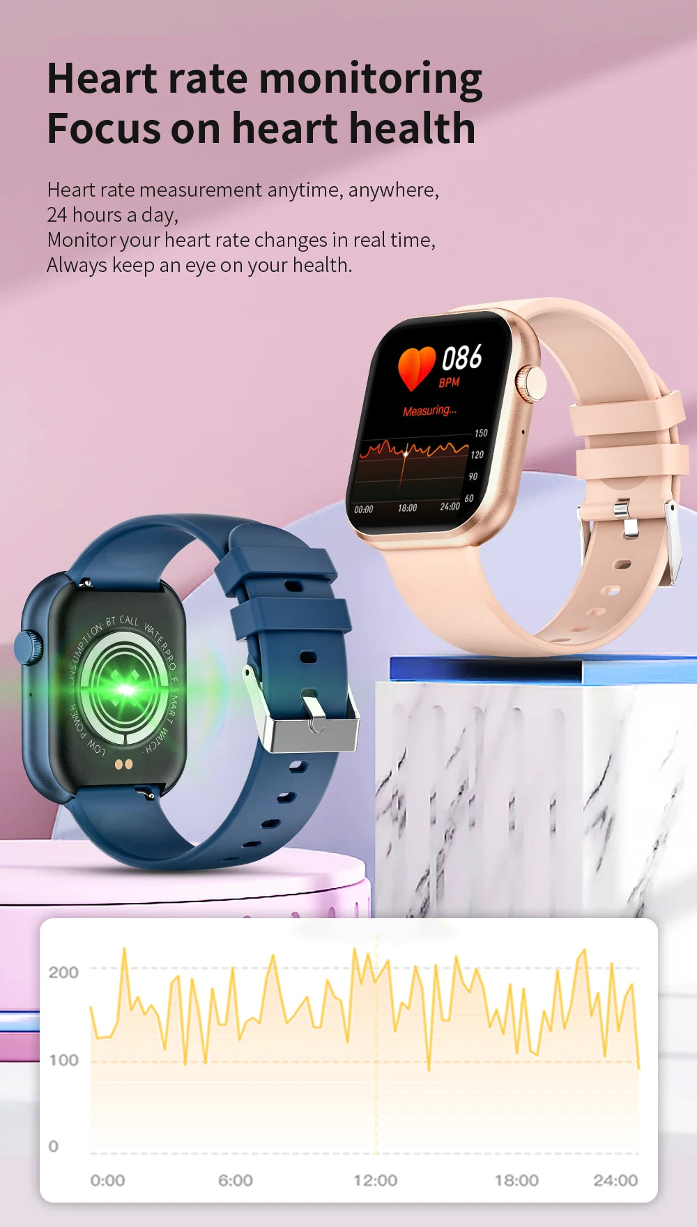 SENBONO Life3 Women Smart Watch Bluetooth Dials Call Health Monitor/Watch Sport Waterproof Smartwatch Women for IOS Android