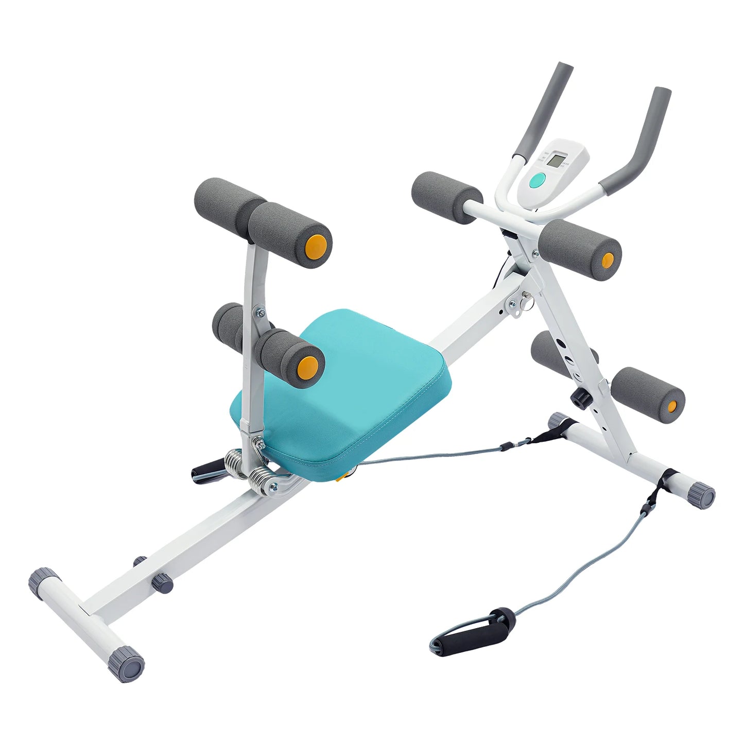 Abs Workout Equipment Sit Up Ab Machine, 264 lbs Capacity LCD Display/Home Core Training, Abdominal Crunch Machine Fitness Gear