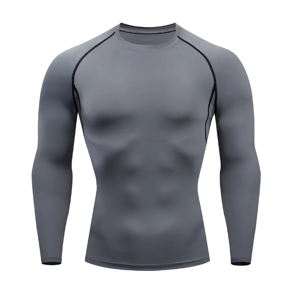 Men Bodybuilding Sports T-Shirt Quick Dry Running Shirt Long Sleeve/Compression Top Gym T Shirt Men Fitness Tight Rash guard