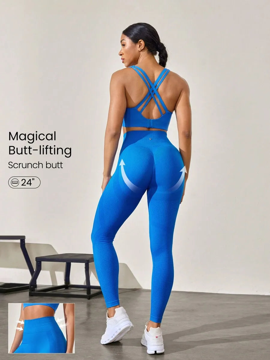 Seamless High Waist Perforated Leggings/Medium Impact Gym Workout Spring Summer