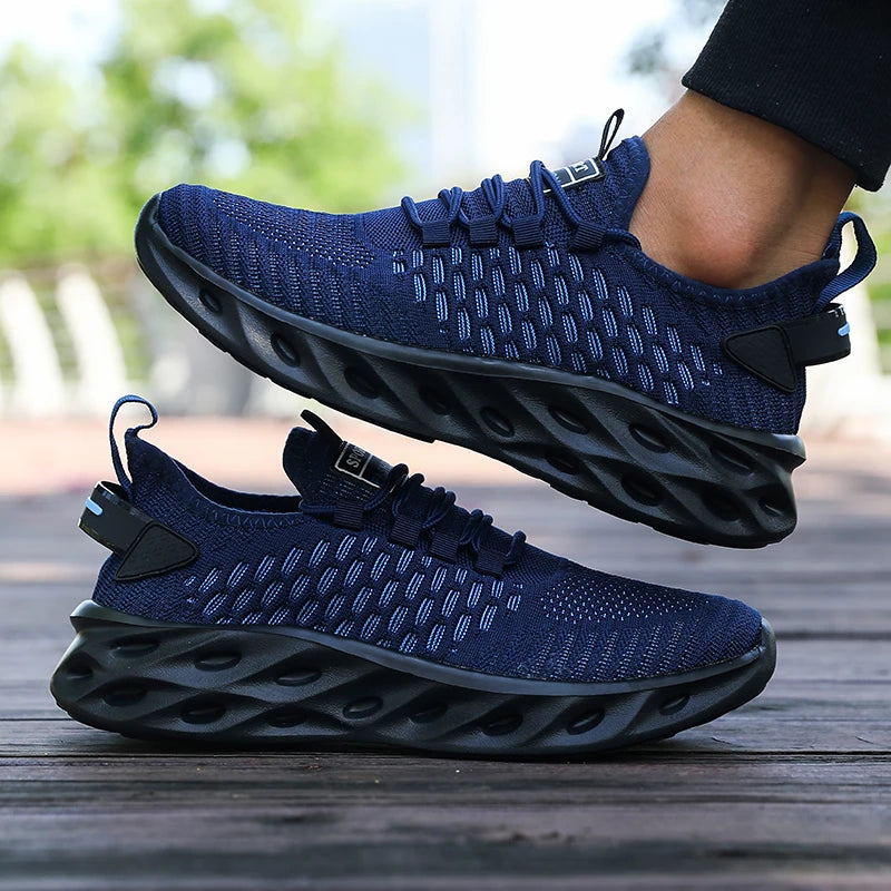 New Fashion Men's Running Shoes Summer Breathable Outdoor/Non-Slip Sneakers Shock Absorbing Sole Trendy Color Shoes for Men