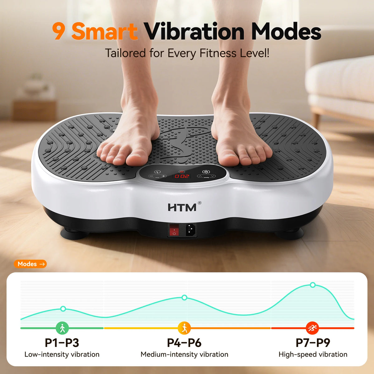 Vibration Exercise Plate Machine Full Body Shaker 120 Levels/Adjustable Speed Weight Loss Fat Shaking Machines Workout Portable