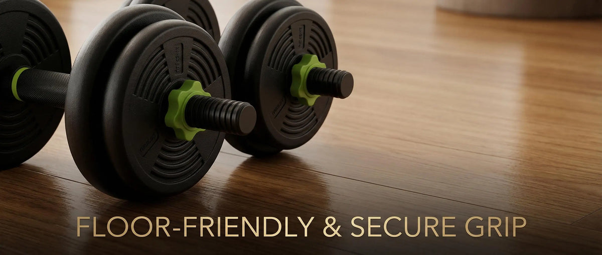 Adjustable Weight Set 44 Lbs, 4-in-1 Dumbbell Set/and Barbell Weight Set for Home Gym Converts to Kettlebell & Push-Up Stand