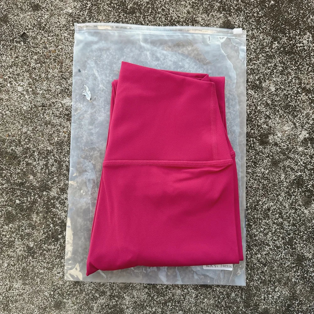 Solid Color Back Waist Pocket High Waist Yoga Legging Women/Sport Cropped Pants Butter Athletic Gym Comprehensive Training Jog