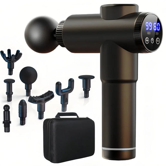 Massage Gun LCD Touch Screen Muscle Fasciitis Pain Relief/Recovery Suitable Alleviating for Athletes and Office Workers