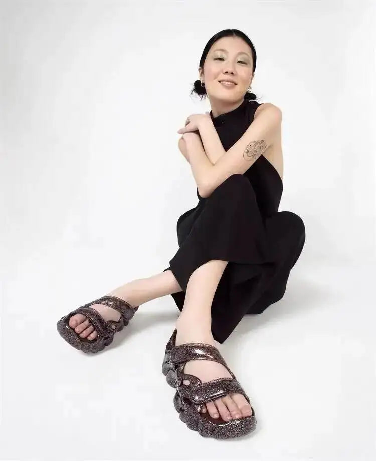 Women's New Summer Beach With Hollow Out Roman/Thick Bottom Casual Shoes Women Platform Sandals