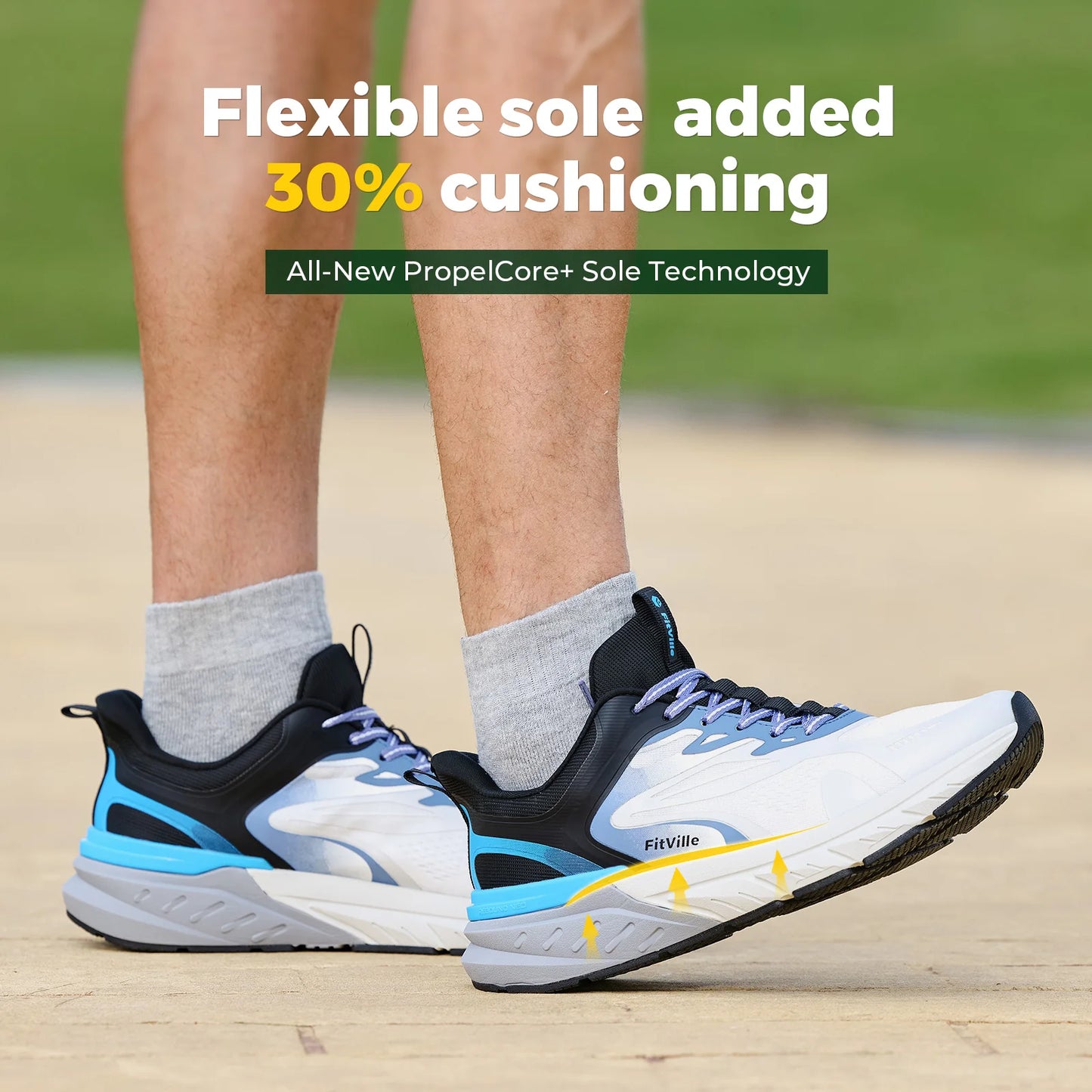 FitVille Comfortable Extra Wide Walking Shoes for Men/Lightweight Men[s Walking Shoes Wide Width Non Slip Cushioned