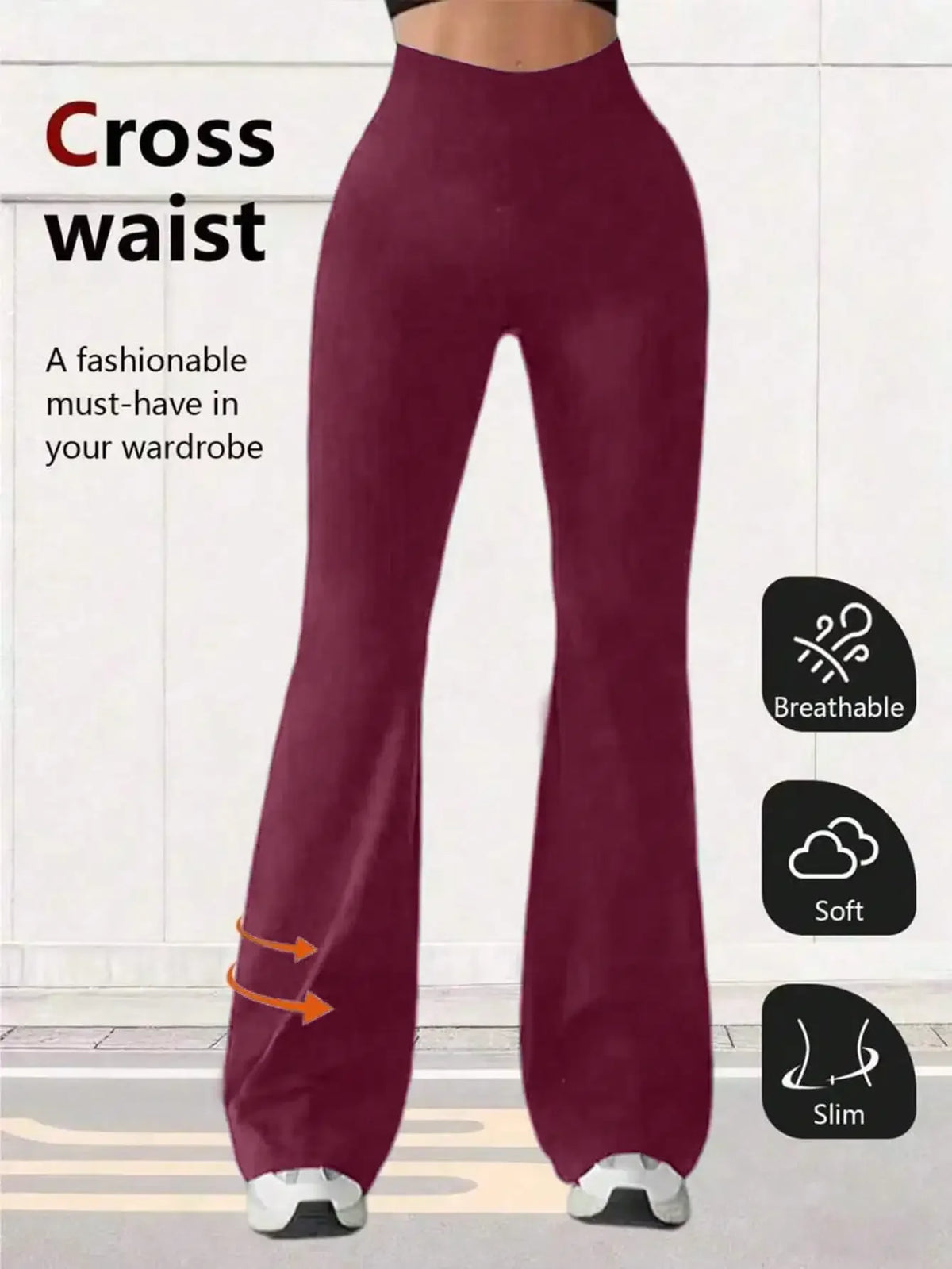 Women's High Waist Flare Yoga Pants Wide Leg Yoga Pants/Loose Casual Sports Leggings For Fitness