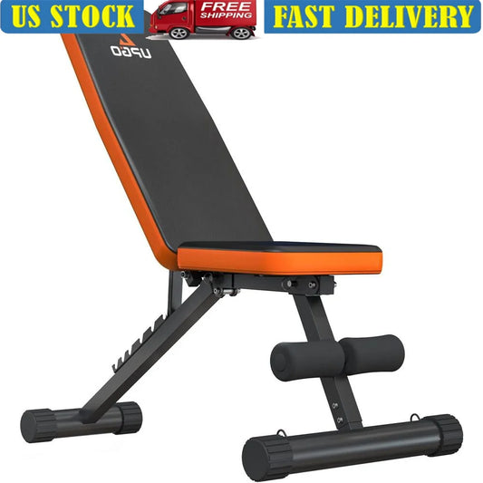 Adjustable Foldable Weight Bench Multi-Purpose Exercise Bench Press/Sit Up Incline Flat Home Gym Fitness Equipment Heavy Duty
