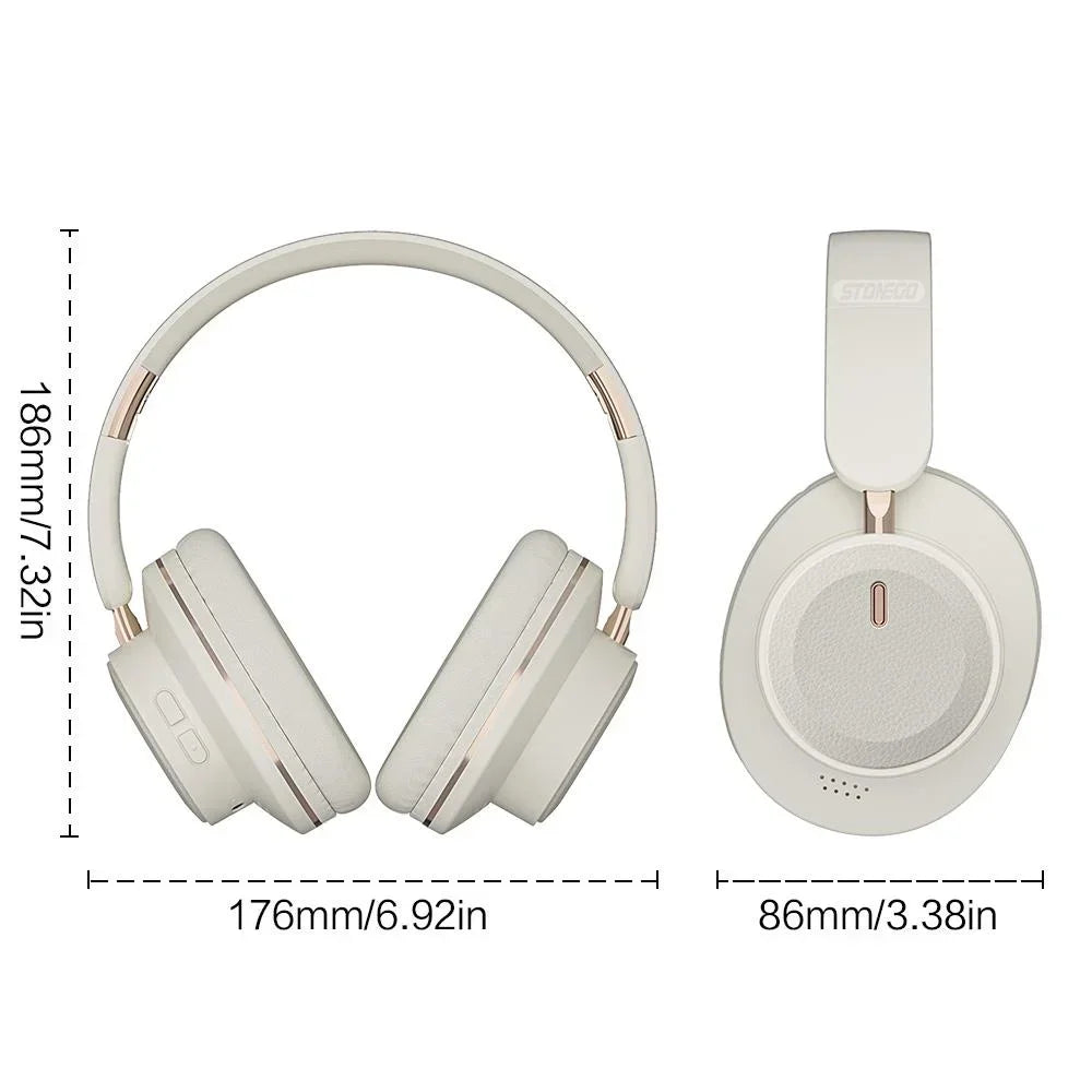 Bluetooth Headphones Wireless Headset Over Ear Foldable/Portable Fashion Aesthetic Design With 24H Long Battery Life