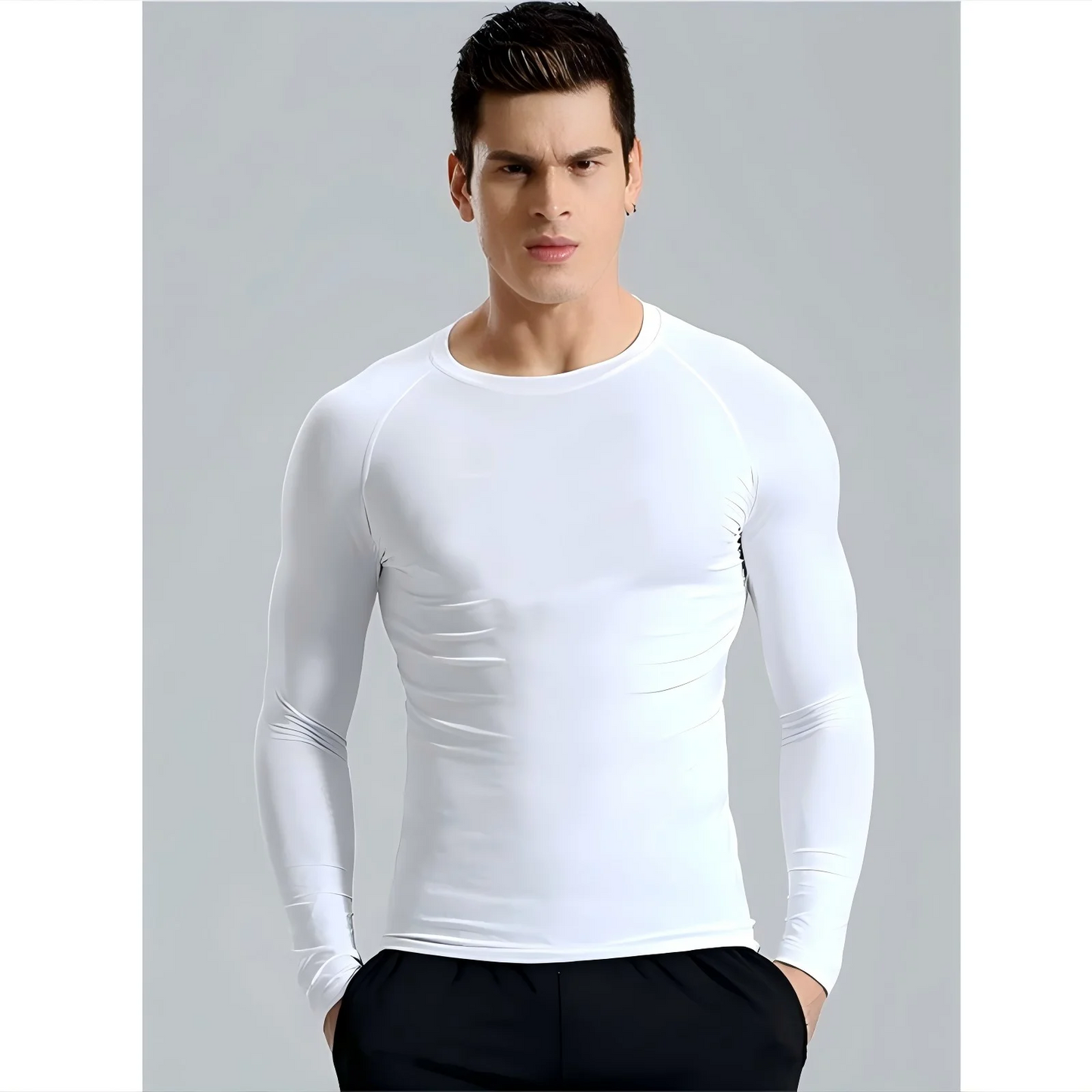 Men Compression Running T-Shirt Fitness Tight Long Sleeve Sport T-shirt/Training Jogging Shirts Gym Sportswear Quick Dry Clothes