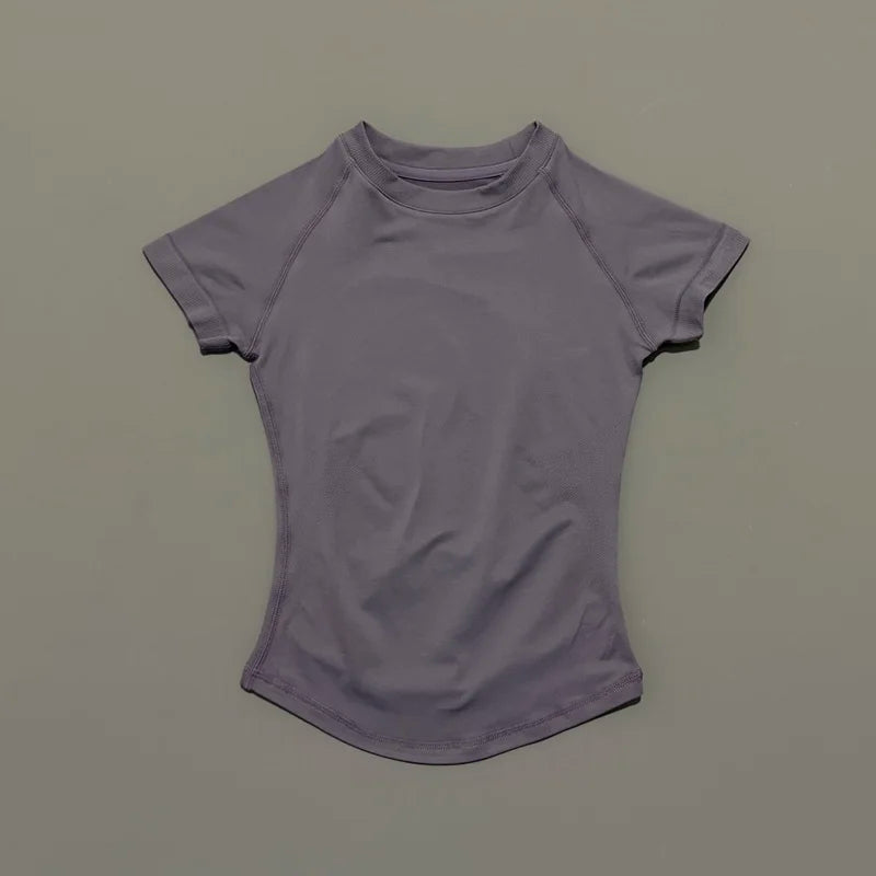 Impact Short Sleeve Top Women Gym Yoga Top Workout Clothes/Sports T Shirt Fitness Activewear Running Tight Tops