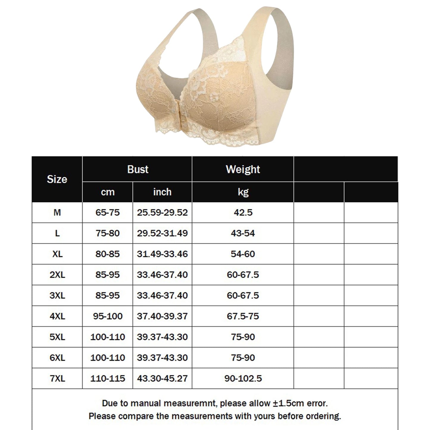 Womens Front Close Bra Wireless Plus Size/Bras High Support No Steel Ring Seamless