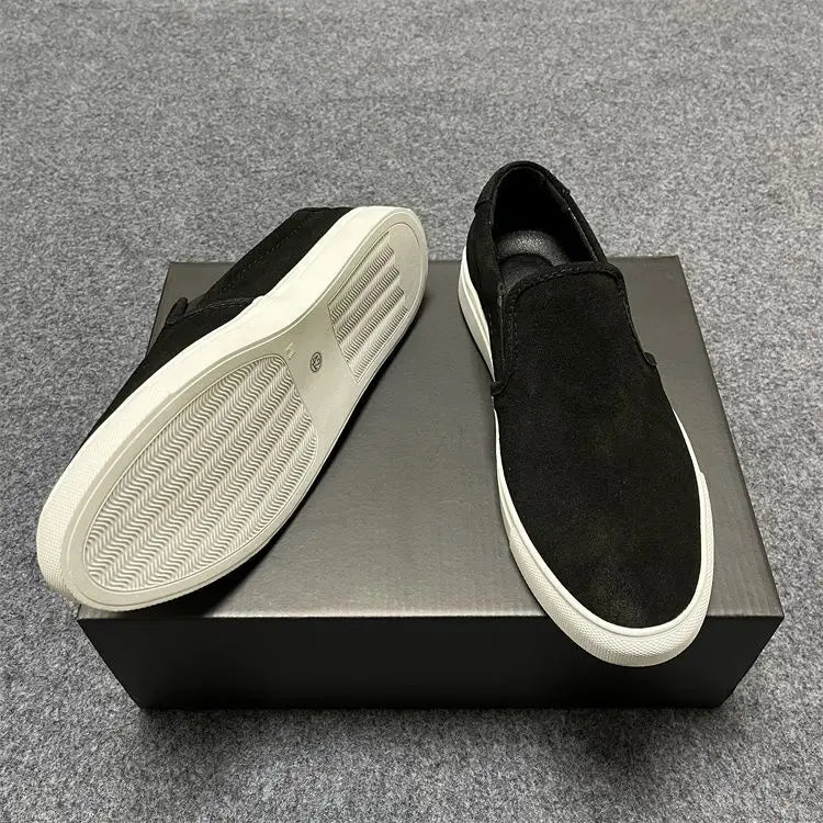 Men's COM Design Commute Casual Shoes Genuine Suede/Slip On Loafers Flat Sole Versatile Everyday Use
