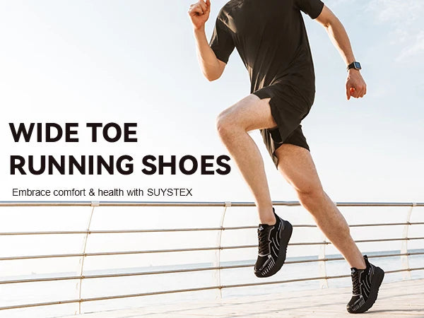 Men's Wide Toe Box Slip-On Sneakers Breathable Low Top/Casual Canvas Shoes Comfortable Fit for Everyday Wear