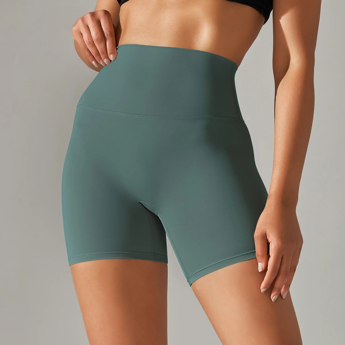 Women High Waist Breathable Yoga Fitness Shorts Stretch Sports Leggings/Running Cycling Summer Daily Workout Gym Athletic Shorts