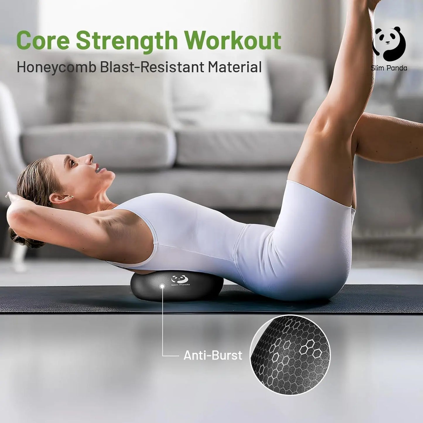 9-Inch Anti-Burst Pilates Ball with Pump/Mini Exercise Ball for Yoga Core Workout & Physical Therapy