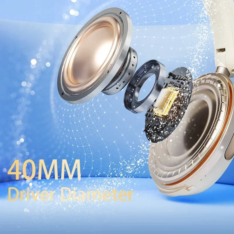 Acer OHR516 ANC Wireless Bluetooth 5.4 Headphones 48dB ANC Headsets/40mm Dynamic Driver 100H Playtime with LDAC Earphones