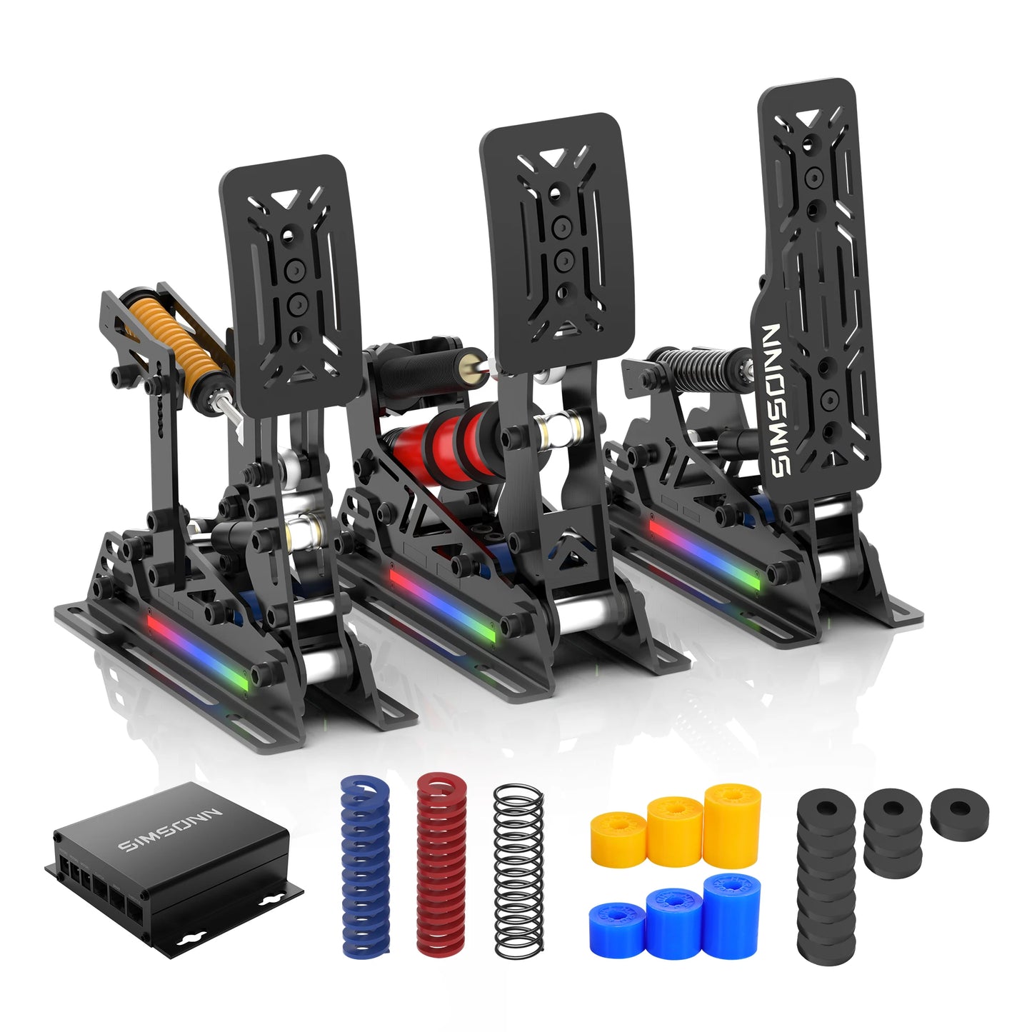 SIMSONN PRO X Ultra Sim Racing Pedals Pressure Sensor Pedal Support/VAM VAM RPO Vibration Motor PC Racing Simulator Pedals