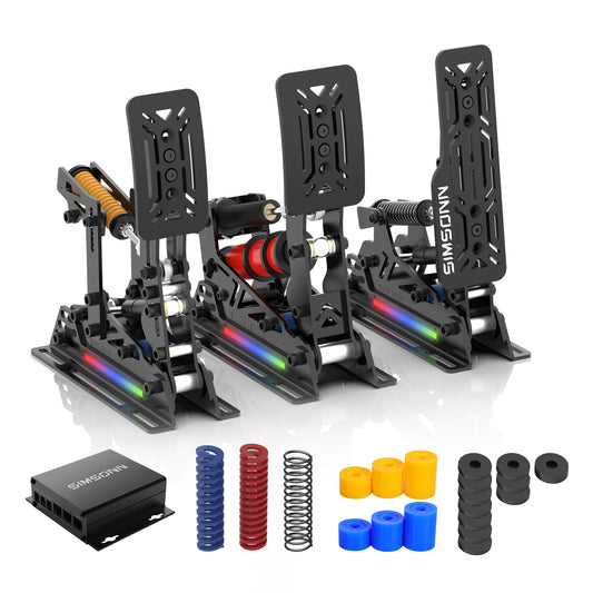 SIMSONN PRO X Ultra Sim Racing Pedals Pressure Sensor Pedal Support/VAM VAM RPO Vibration Motor PC Racing Simulator Pedals
