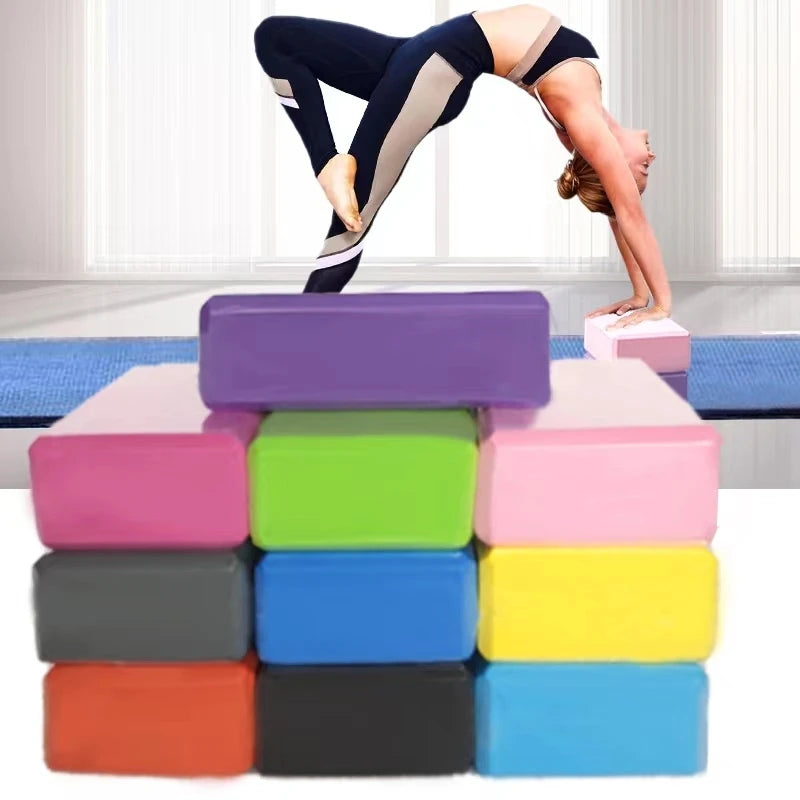 2PCS EVA Gym Blocks Foam Brick Training Exercise Fitness Equipment/Dance Yoga Auxiliary Tool Stretching Body Shaping Yoga Blocks