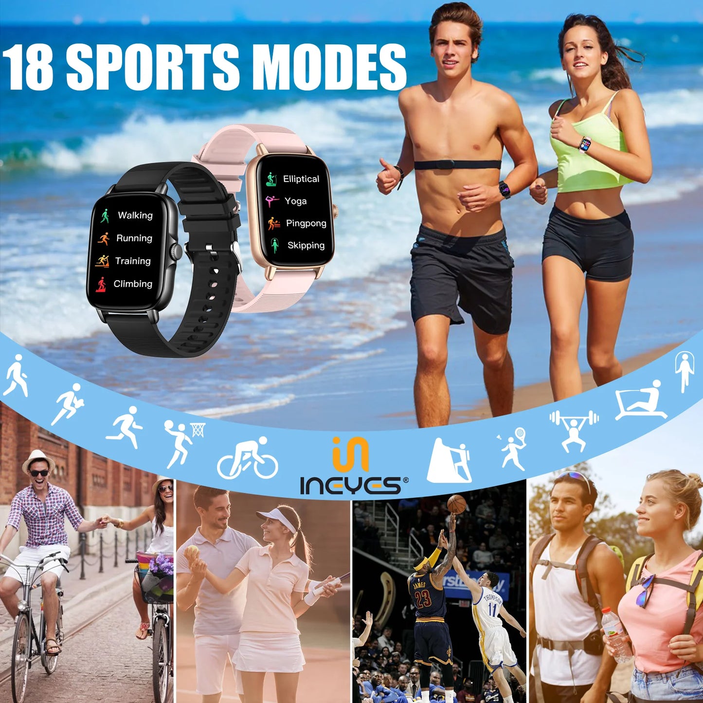 2026 Smart Watch for Men Women Fitness Tracker with Heart Rate/Sleep Monitor Activity Tracker 1.83" HD Waterproof Watch
