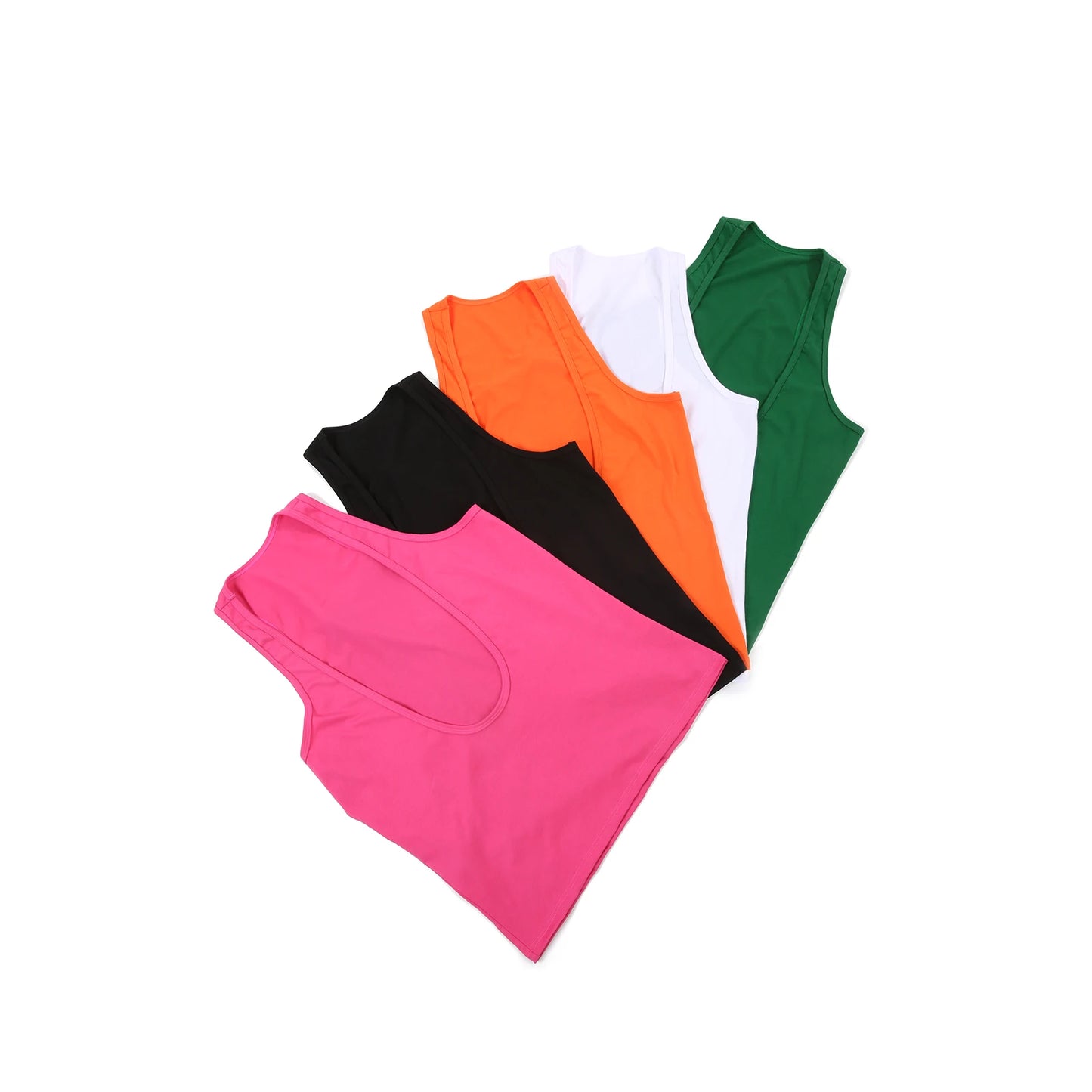 Casual Vest Men's Tank Top Man Deep V-neck Sexy Sleeveless Tops/T-Shirt Muscle Workout Bodybuilding Singlet Dopamine Color
