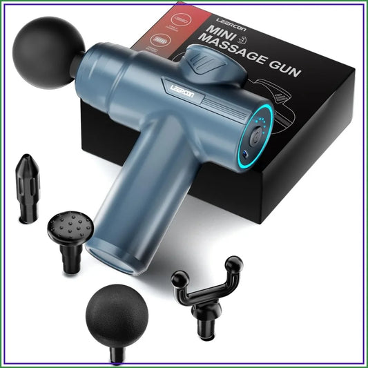 Mini Deep Tissue Massage Gun 6 Speeds/4 Heads Pain Relief Lightweight & Quiet